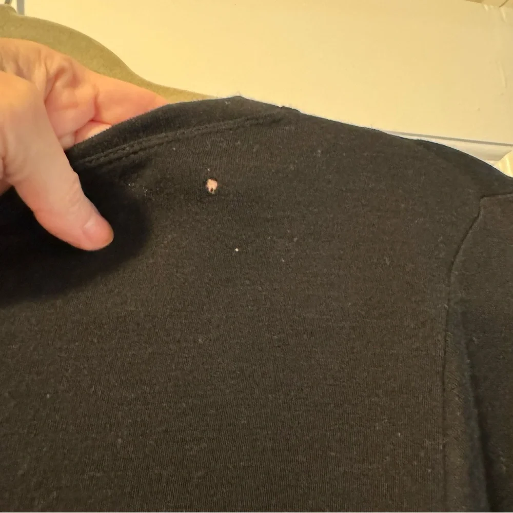 WOOLX Charlotte Puff Sleeve Black Top - Picture 8 of 8